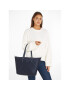 Tommy Hilfiger Дамска чанта Poppy Th Tote AW0AW15639 Тъмносин - Pepit.bg