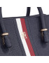 Tommy Hilfiger Дамска чанта Th Emblem Satchel Corp AW0AW15286 Тъмносин - Pepit.bg