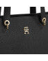 Tommy Hilfiger Дамска чанта Th Emblem Tote AW0AW15178 Черен - Pepit.bg