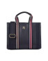 Tommy Hilfiger Дамска чанта Th Identity Small Tote Corp AW0AW15883 Тъмносин - Pepit.bg