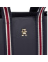 Tommy Hilfiger Дамска чанта Th Identity Small Tote Corp AW0AW15883 Тъмносин - Pepit.bg