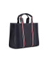 Tommy Hilfiger Дамска чанта Th Identity Small Tote Corp AW0AW15883 Тъмносин - Pepit.bg