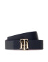 Tommy Hilfiger Дамски колан Th Logo Rev 3.0 AW0AW12140 Черен - Pepit.bg