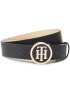 Tommy Hilfiger Дамски колан Th Round Buckle Belt 3.0 AW0AW08605 Тъмносин - Pepit.bg