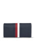 Tommy Hilfiger Дамски портфейл Th Emblem Large Flap Corp AW0AW15271 Тъмносин - Pepit.bg