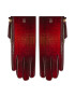 Tommy Hilfiger Дамски ръкавици Th Elevated Mix Gloves Check AW0AW10736 Червен - Pepit.bg