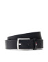 Tommy Hilfiger Детски колан Small Flag Leather Belt AU0AU01284 Черен - Pepit.bg