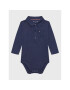 Tommy Hilfiger Детско боди Poplin Collar KN0KN01183 Тъмносин Regular Fit - Pepit.bg