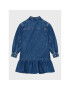 Tommy Hilfiger Дънкова рокля Denim Frill Collar KG0KG07026 M Син Regular Fit - Pepit.bg