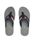 Tommy Hilfiger Джапанки Corporate Monotype Beach Sandal FM0FM04913 Сребрист - Pepit.bg