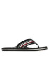 Tommy Hilfiger Джапанки Corporate Stripes Beach Sandal FM0FM04407 Черен - Pepit.bg