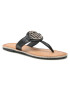 Tommy Hilfiger Джапанки Essential Leather Flat Sandal Черен - Pepit.bg