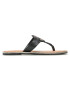 Tommy Hilfiger Джапанки Essential Leather Flat Sandal Черен - Pepit.bg