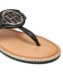 Tommy Hilfiger Джапанки Essential Leather Flat Sandal Черен - Pepit.bg