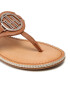 Tommy Hilfiger Джапанки Essential Leather Flat Sandal FW0FW05620 Кафяв - Pepit.bg