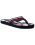 Tommy Hilfiger Джапанки Flat Beach Sandal Happy Print FW0FW04013 Тъмносин - Pepit.bg