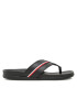 Tommy Hilfiger Джапанки Leather Toe Post Sandal FM0FM04460 Черен - Pepit.bg