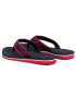 Tommy Hilfiger Джапанки Th Embossed Flat Beach Sandal FW0FW04805 Тъмносин - Pepit.bg