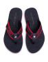 Tommy Hilfiger Джапанки Th Embossed Flat Beach Sandal FW0FW04805 Тъмносин - Pepit.bg