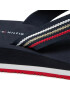 Tommy Hilfiger Джапанки Th Shiny Stripe Flip Flop FW0FW05822 Тъмносин - Pepit.bg