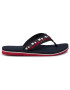 Tommy Hilfiger Джапанки Th Webbing Flat Beach Sandal FW0FW04621 Тъмносин - Pepit.bg