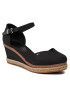 Tommy Hilfiger Еспадрили Basic Close Toe Mid Wedge FW0FW04787 Черен - Pepit.bg