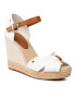 Tommy Hilfiger Еспадрили Basic Opened Toe High Wedge FW0FW04784 Бял - Pepit.bg