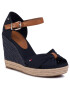 Tommy Hilfiger Еспадрили Basic Opened Toe High Wedge FW0FW04784 Тъмносин - Pepit.bg