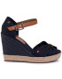 Tommy Hilfiger Еспадрили Basic Opened Toe High Wedge FW0FW04784 Тъмносин - Pepit.bg