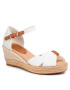 Tommy Hilfiger Еспадрили Basic Opened Toe Mid Wedge FW0FW04785 Бял - Pepit.bg