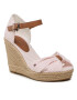 Tommy Hilfiger Еспадрили Basic Seersucker High Wedge FW0FW07160 Розов - Pepit.bg