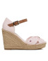 Tommy Hilfiger Еспадрили Basic Seersucker High Wedge FW0FW07160 Розов - Pepit.bg