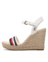 Tommy Hilfiger Еспадрили Corporate Wedge FW0FW07086 Бял - Pepit.bg