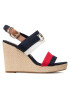 Tommy Hilfiger Еспадрили Essential Tommy High Wedge FW0FW06540 Тъмносин - Pepit.bg