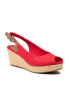 Tommy Hilfiger Еспадрили Iconic Elba Sling Back Wedge FW0FW04788 Червен - Pepit.bg