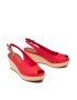 Tommy Hilfiger Еспадрили Iconic Elba Sling Back Wedge FW0FW04788 Червен - Pepit.bg