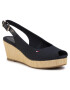 Tommy Hilfiger Еспадрили Iconic Elba Sling Back Wedge FW0FW04788 Тъмносин - Pepit.bg