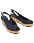 Tommy Hilfiger Еспадрили Iconic Elba Sling Back Wedge FW0FW04788 Тъмносин - Pepit.bg