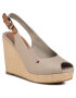 Tommy Hilfiger Еспадрили Iconic Elena Sling Back Wedge FW0FW04789 Бежов - Pepit.bg