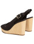 Tommy Hilfiger Еспадрили Iconic Elena Sling Back Wedge FW0FW04789 Черен - Pepit.bg