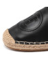 Tommy Hilfiger Еспадрили Logo Leather Espadrille FW0FW06168 Черен - Pepit.bg