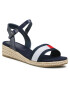 Tommy Hilfiger Еспадрили Rope Wedge Sandal T3A2-31053-0048 S Тъмносин - Pepit.bg