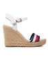 Tommy Hilfiger Еспадрили Shimmery Ribon High Wedge FW0FW05590 Бял - Pepit.bg