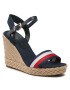 Tommy Hilfiger Еспадрили Shimmery Ribon High Wedge FW0FW05590 Тъмносин - Pepit.bg