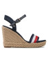 Tommy Hilfiger Еспадрили Shimmery Ribon High Wedge FW0FW05590 Тъмносин - Pepit.bg