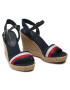 Tommy Hilfiger Еспадрили Shimmery Ribon High Wedge FW0FW05590 Тъмносин - Pepit.bg