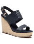 Tommy Hilfiger Еспадрили Th Elastic High Wedge Sandal FW0FW05599 Тъмносин - Pepit.bg