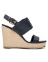 Tommy Hilfiger Еспадрили Th Elastic High Wedge Sandal FW0FW05599 Тъмносин - Pepit.bg