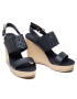 Tommy Hilfiger Еспадрили Th Elastic High Wedge Sandal FW0FW05599 Тъмносин - Pepit.bg