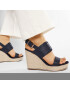 Tommy Hilfiger Еспадрили Th Elastic High Wedge Sandal FW0FW05599 Тъмносин - Pepit.bg